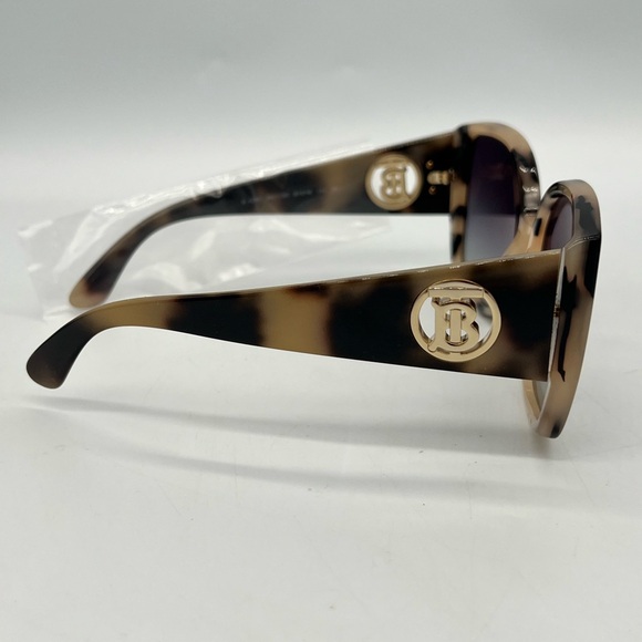 😎HP😎 Burberry BE 429 5013 Light Havana Square Sunglasses - Picture 7 of 12